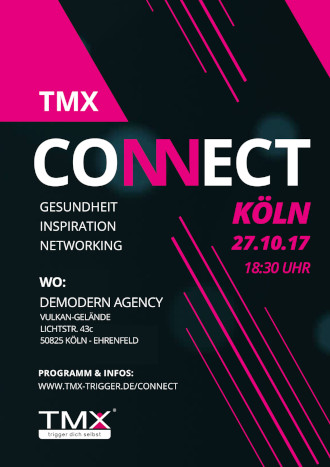 Flyer zum TMX Connect Event in Köln