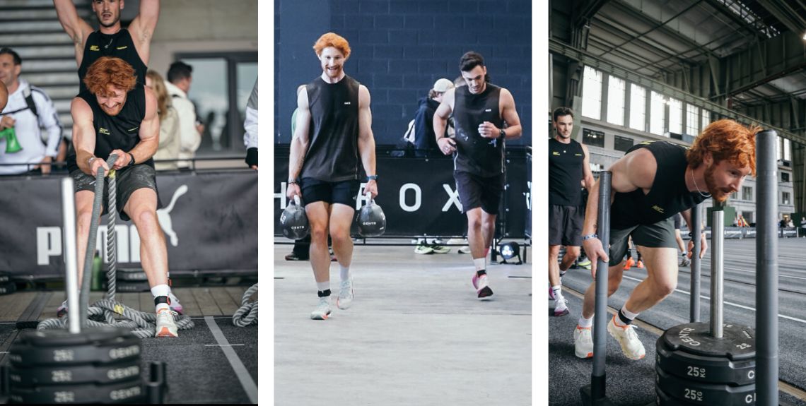 Hannes an verschiedenen Hyrox Stationen