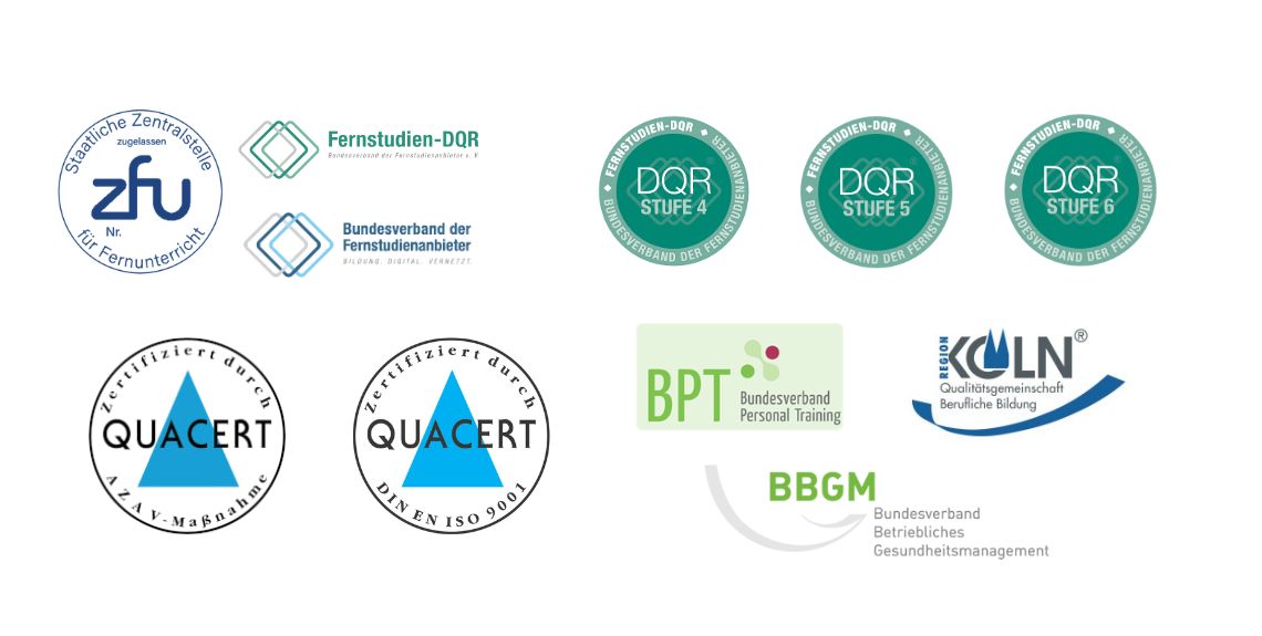 Collage Siegel - Qualitätssicherungsstellen der Deutschen Sportakademie Collage Siegel - Qualitätssicherungsstellen der Deutschen Sportakademie